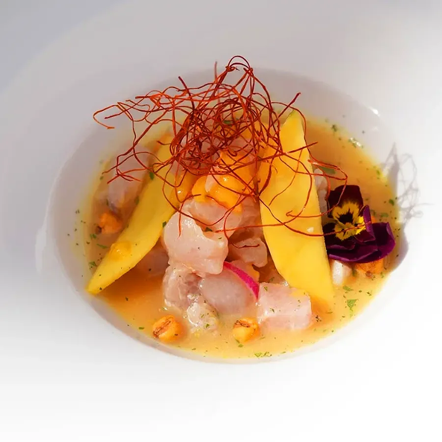 Fresh ceviche from croaker fish