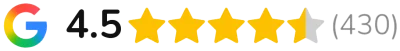 Google rating 4.5 stars – 430 reviews for Vanilla Beach Ibiza