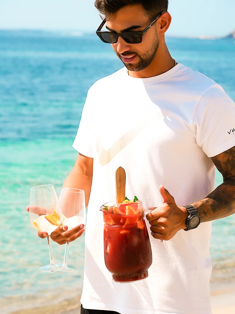 Sunbeds by the beach at Vanilla Beach